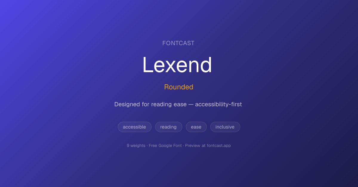 Lexend — Rounded Font for Brand Typography | FontCast